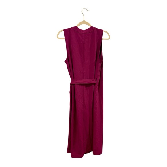 EVERLANE The Japanese GoWeave Sleeveless Wrap Dress Purple 8 - Picture 8 of 10